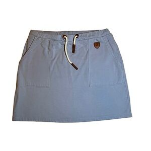 Wanakome Sky Blue Light Blue Mini Skirt size medium Athleisure Casual